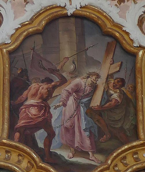 Jesus nimmt das Kreuz auf seine Schultern