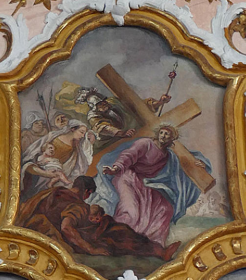 Jesus begegnet den weinenden Frauen