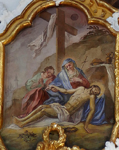 Jesus wird vom Kreuz abgenommen und in den Schoß seiner Mutter gelegt